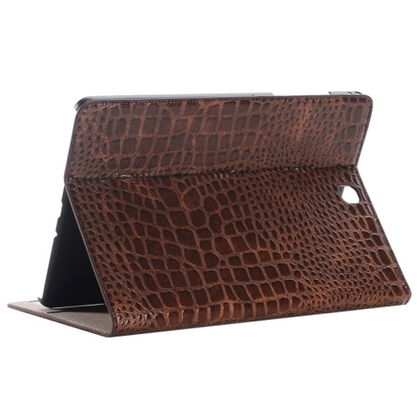 Crocodile Texture Horizontal Flip Leather Case with Holder & Card Slots & Wallet for Galaxy Tab A 9.7 / T550 / T555 / P550 /P555(Brown)