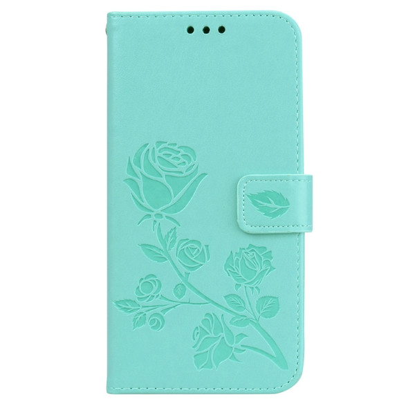 Rose Embossed Horizontal Flip PU Leather Case for Xiaomi Pocophone F1, with Holder & Card Slots & Wallet(Green)