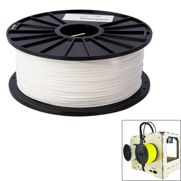 ABS 1.75 mm Color Series 3D Printer Filaments, about 395m(White)