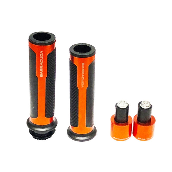 Motorcycle Modification Accessories Hand Grip Cover Handlebar Set(Orange)