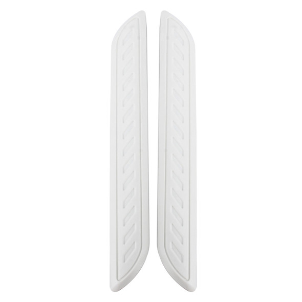 2 PCS Universal Car Auto Rubber Body Bumper Guard Protector Strip Sticker(White)