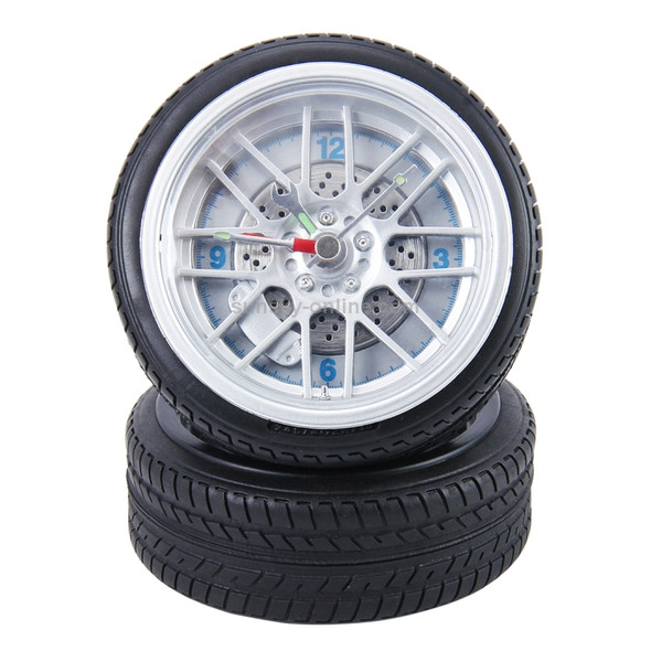 Battery Powered Plastic Wheel Tire Caliper Shaped Desk Alarm Clock, Size: 10.5*4.5cm