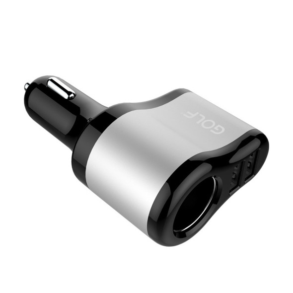 GOLF GF-C14 2.1A Dual Port Multifunction Intelligent Car Charger Cigarette Lighter