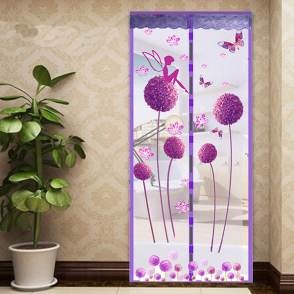 Summer Mosquito Curtain Magnetic Soft Screen Door Curtain, Size:100 x 210cm(Purple)