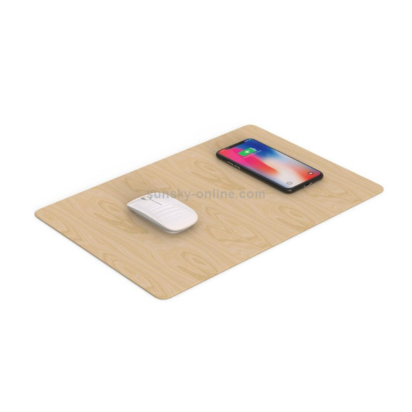 JAKCOM MC2 Wireless Fast Charging Mouse Pad, Support iPhone, Huawei, Xiaomi and Other QI Standard Smart Phones(Apricot)
