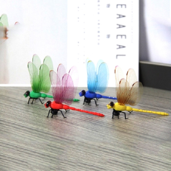 4 PCS/Set Simulation Dragonfly Magnetic Refrigerator Stickers Home Wall Garden Decoration(Magnetic )