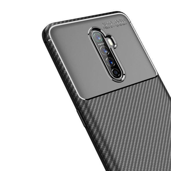 For OPPO Reno  Ace Beetle Series Carbon Fiber Texture Shockproof TPU Case(Black)
