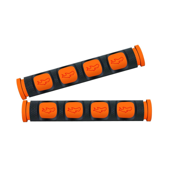 2 PCS Motorcycle Modification Accessories PVC Horn ShapeHand Grip Cover Handlebar Set(Orange)