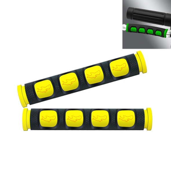 2 PCS Motorcycle Modification Accessories PVC Horn ShapeHand Grip Cover Handlebar Set(Yellow)