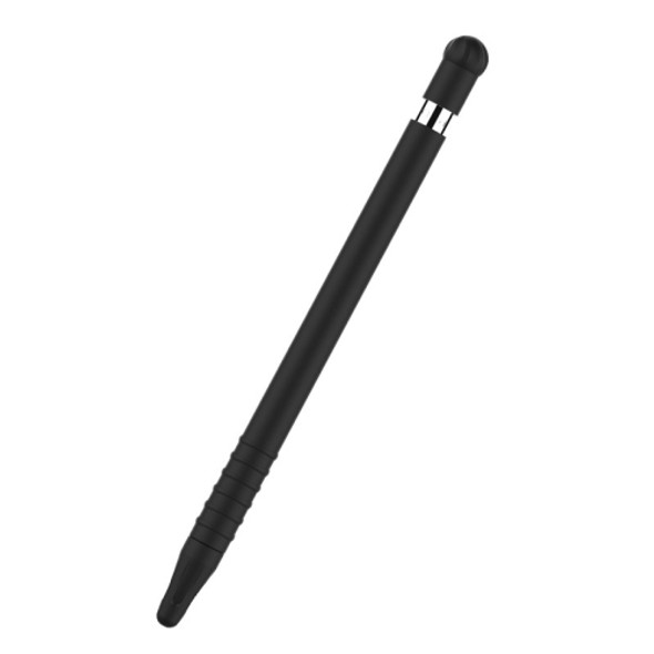 Anti-lost Cap Touch Screen Silicone Protective Cover for Apple Pencil 1(Black)