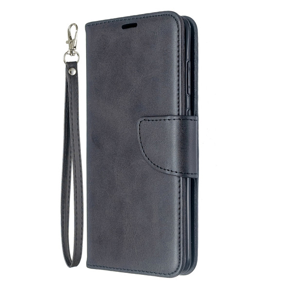For Galaxy S20 Retro Lambskin Texture Pure Color Horizontal Flip PU Leather Case with Holder & Card Slots & Wallet & Lanyard(Black)