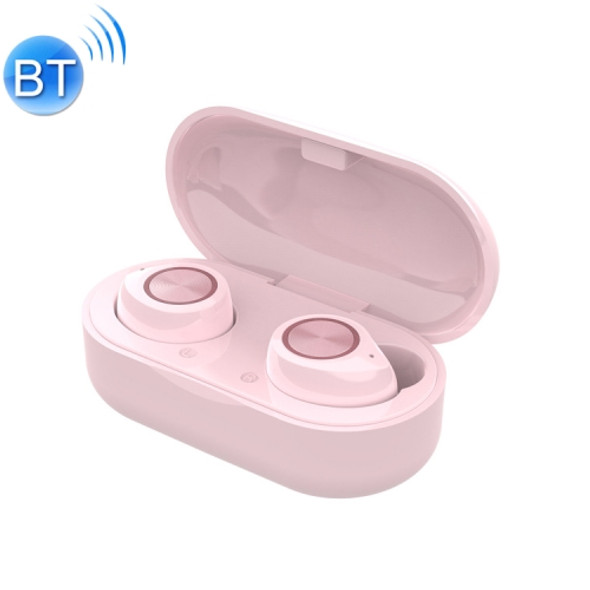 tw60 TWS Bluetooth 5.0 Touch Wireless Bluetooth Sports Earphone with Charging Box, Support Voice Assistant & Call(Pink)