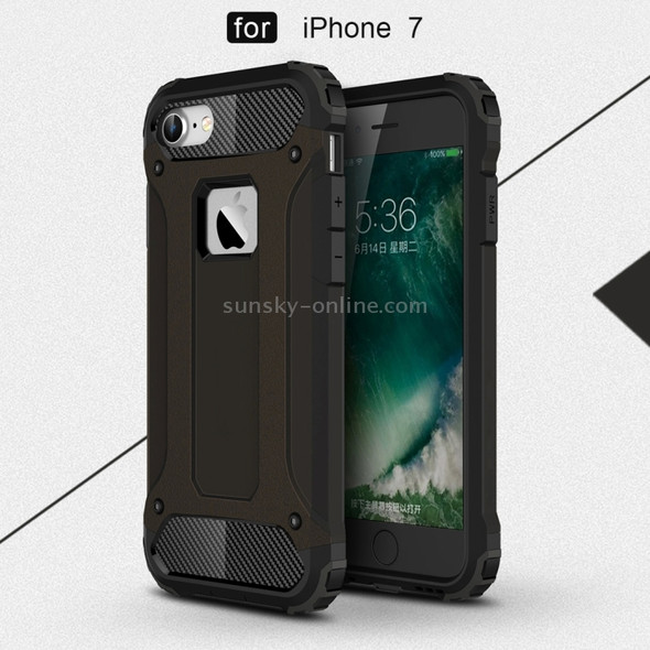 For  iPhone 8 & 7  Tough Armor TPU + PC Combination Case(Black)