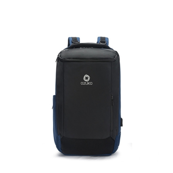 Ozuko 9060 Large Capacity Waterproof USB Outdoor Shoulder Backpack, Size: Small, 30x15x50cm(Blue)