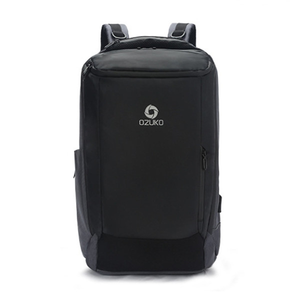 Ozuko 9060 Large Capacity Waterproof USB Outdoor Shoulder Backpack, Size: Large, 33x21x53cm(Grey)