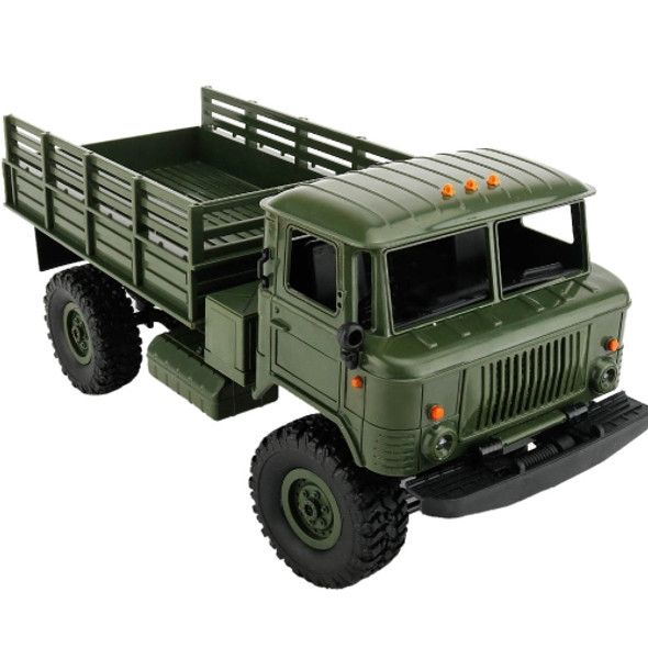 WPL B-24 DIY Assembly 1:16 Mini 4WD RC Military Truck Control Car Toy(Green)