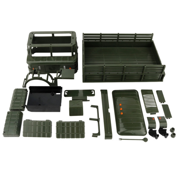 WPL B-24 DIY Assembly 1:16 Mini 4WD RC Military Truck Control Car Toy(Green)