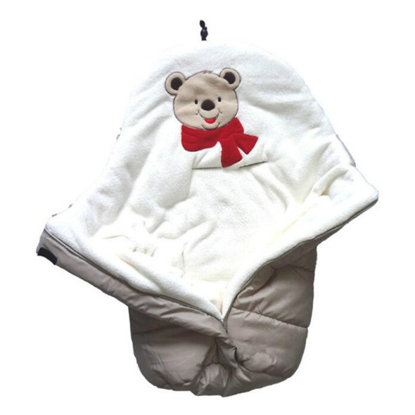 Newborn Baby Stroller Sleeping Bag Infant Go out Swaddle Winter, Size:82x45x38cm(Beige)