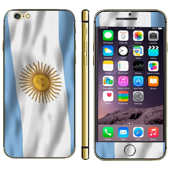 Argentine Flag Pattern Mobile Phone Decal Stickers for iPhone 6 Plus & 6S Plus