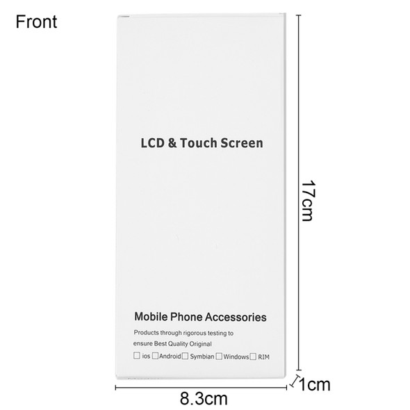 50 PCS Cardboard Packaging White Box for iPhone 6s & 6 LCD Screen and Digitizer Full Assembly