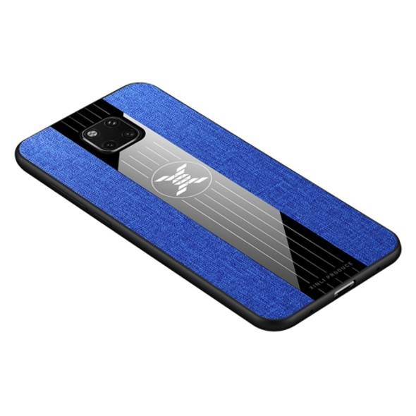 For Huawei Mate 20 Pro XINLI Stitching Cloth Textue Shockproof TPU Protective Case(Blue)