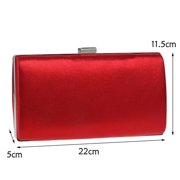 Women Fashion Banquet Party Square Handbag Single Shoulder Crossbody Bag (Red)