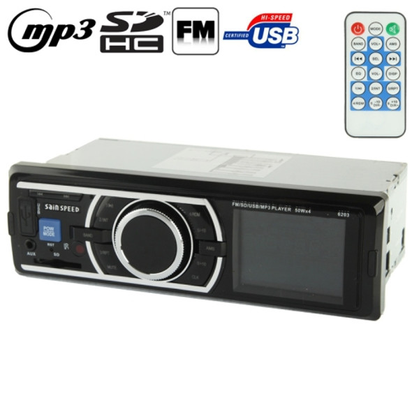 50W x 4 Car MP3 Player with Remote Control, Support MP3 / FM / SD Card / USB Flash Disk / AUX IN (6203)