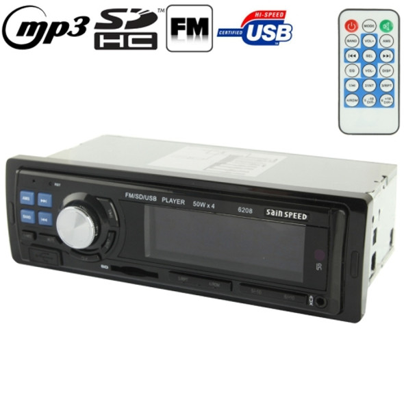 50W x 4 Car MP3 Player with Remote Control, Support MP3 / FM / SD Card / USB Flash Disk / AUX IN (6208)
