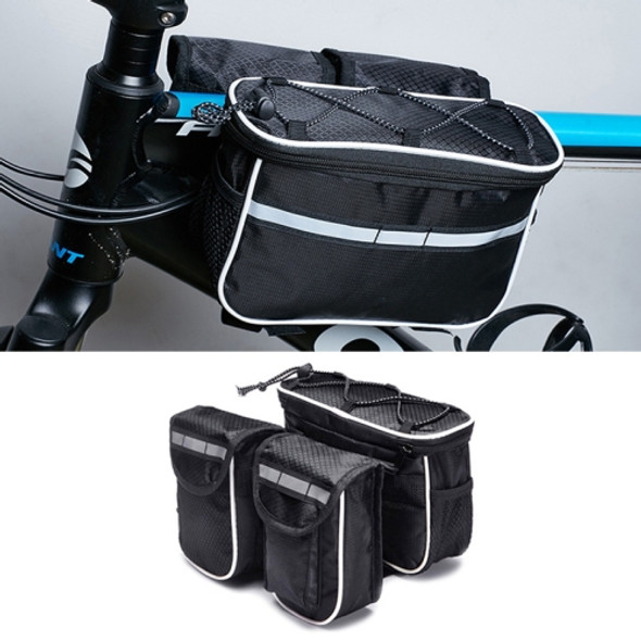 Bicycle Phone Bags Mountain Road Bike Front Head Bag Handlebar Bag (Black)