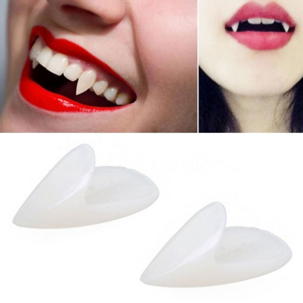 1 Pair 15mm Halloween Party Dentures Props Vampire Zombie Devil Fangs Teeth