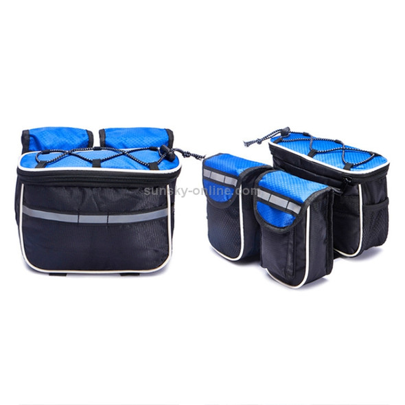 Bicycle Phone Bags Mountain Road Bike Front Head Bag Handlebar Bag (Blue)