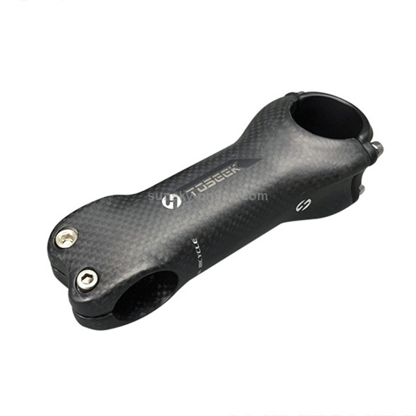 TOSEEK All Carbon Fiber 3KUD Texture Road Mountain Bike Ultra-light Handlebar Stem Riser Faucet, Size: 6 Degree, 80mm (Matte)