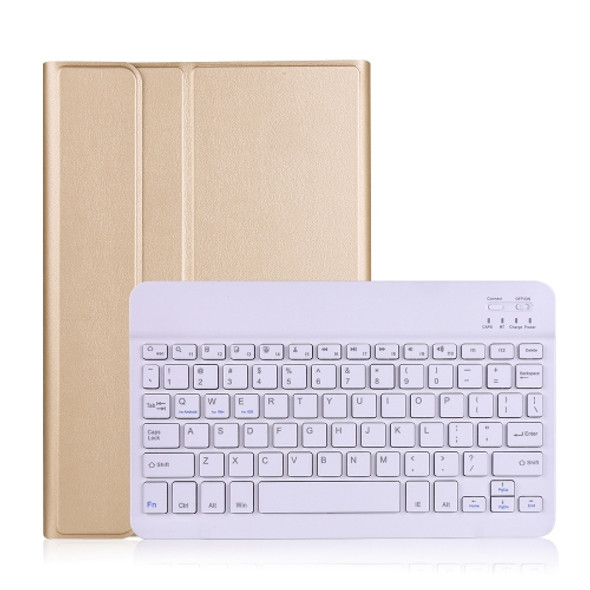 A860 For Samsung Galaxy Tab S6 10.5 inch T860 / T865 Detachable Bluetooth Keyboard Case with Pen Holder Elastic Strap(Gold)