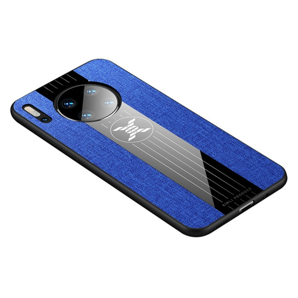 For Huawei Mate 30 XINLI Stitching Cloth Textue Shockproof TPU Protective Case(Blue)