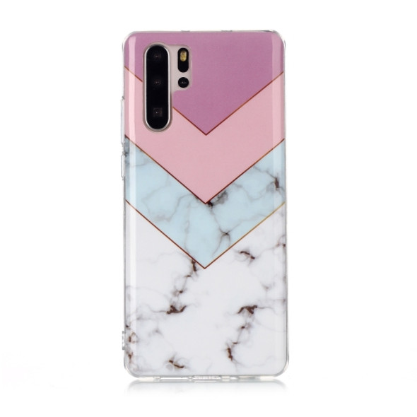 For Huawei P30 Pro Coloured Drawing Pattern IMD Workmanship Soft TPU Protective Case(Tricolor)