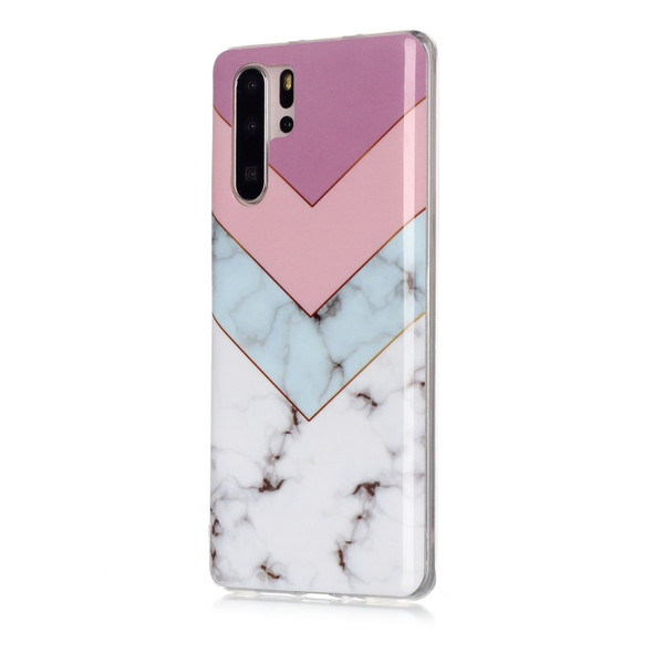 For Huawei P30 Pro Coloured Drawing Pattern IMD Workmanship Soft TPU Protective Case(Tricolor)