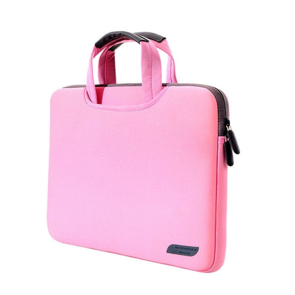 12 inch Portable Air Permeable Handheld Sleeve Bag for MacBook, Lenovo and other Laptops, Size:32x21x2cm(Pink)
