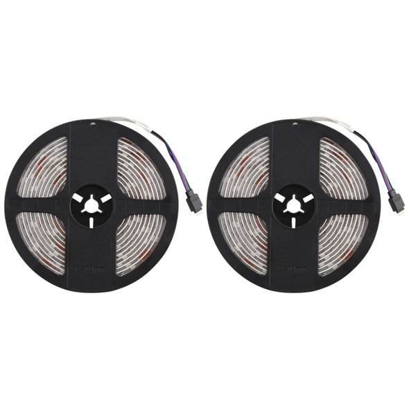 12V SMD 5050 30 LEDs Double Circle Waterproof Safety RGB LED Strip Combo with Remote Control