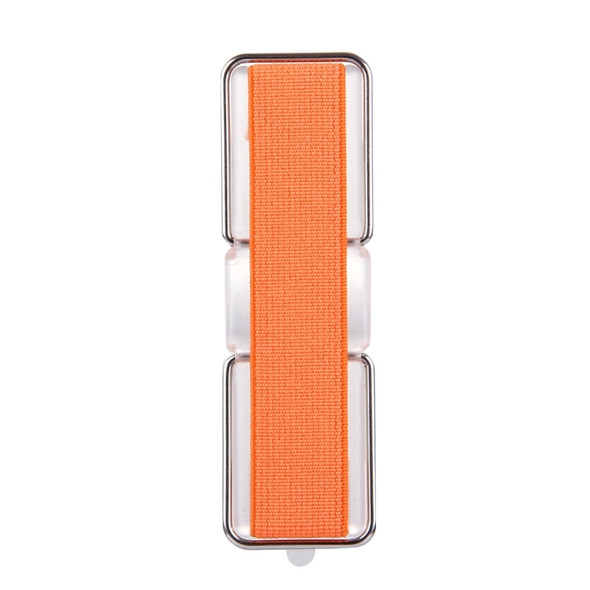 2 in 1 Adjustable Universal Mini Adhesive Holder Stand + Slim Finger Grip, Size: 7.3 x 2.2 x 0.3 cm, For iPhone, Galaxy, Huawei, Xiaomi, LG, HTC and Tablets(Orange)