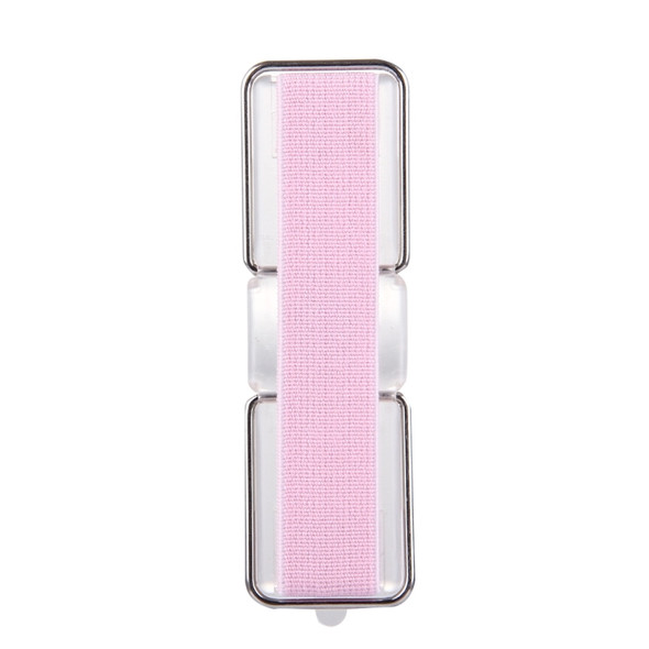 2 in 1 Adjustable Universal Mini Adhesive Holder Stand + Slim Finger Grip, Size: 7.3 x 2.2 x 0.3 cm, For iPhone, Galaxy, Huawei, Xiaomi, LG, HTC and Tablets(Pink)