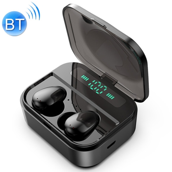 X7 TWS V5.0 Binaural Wireless Stereo Bluetooth Headset with Charging Case and Digital Display (Black)