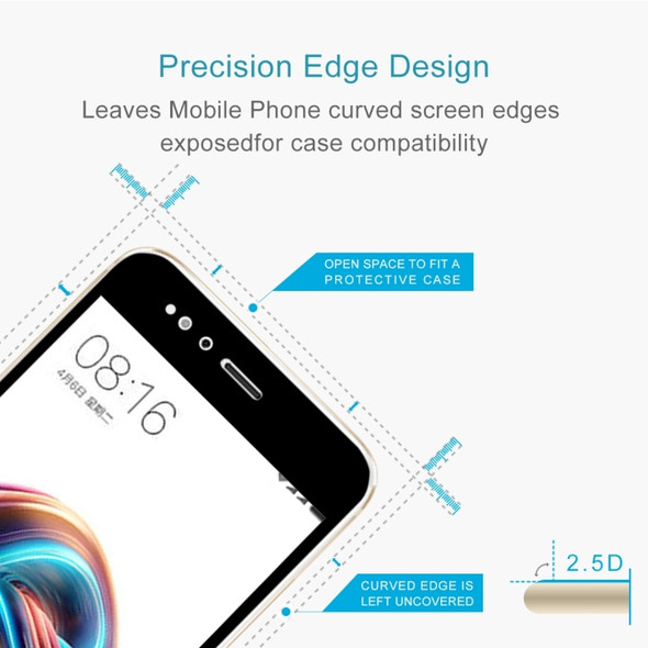 For Xiaomi Mi 5X / A1 0.26mm 9H Hardness 2.5D Explosion-proof Full Screen Tempered Glass Screen Film(Black)