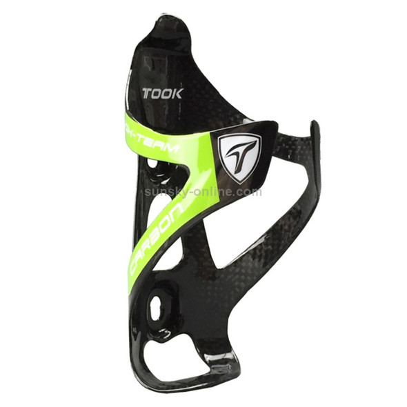 TOSEEK Full Carbon Fiber Road Bicycle Water Bottle Holder (Green)