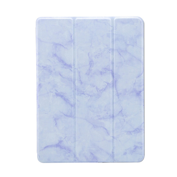 Marble Texture Pattern Horizontal Flip Leather Case for iPad Air 2019 10.5 inch, with Three-folding Holder & Pen Slot & Sleep / Wake-up Function (Purple)