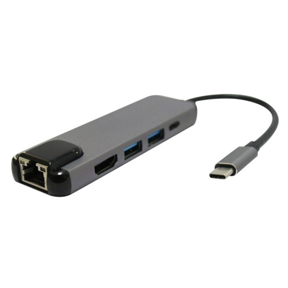 USB3.1 Hub Type-C To HDMI + Gigabit Ethernet Port + 2 Port USB3.0 + PD Adapter Cable for Macbook Pro