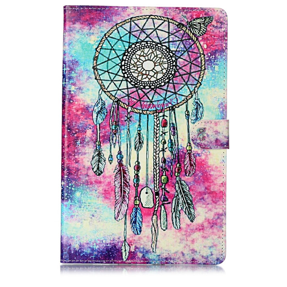 Colored Drawing Pattern Horizontal Flip PU Leather Case with Holder & Card Slots & Wallet For Galaxy Tab A 10.5 / T590(Butterfly Wind Chimes)