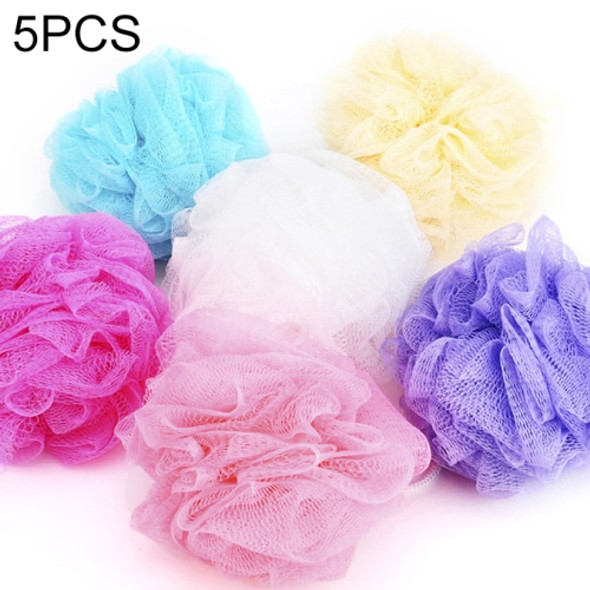 5 PCS Flower Bath Ball Bath Tubs Cool Ball Bath Towel Scrubber Body Cleaning Mesh Shower Wash Sponge, Random Color Delivery