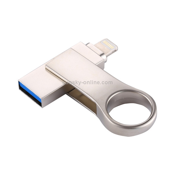 RQW-10D 2 in 1 USB 2.0 & 8 Pin 16GB Flash Drive, for iPhone & iPad & iPod & Most Android Smartphones & PC Computer