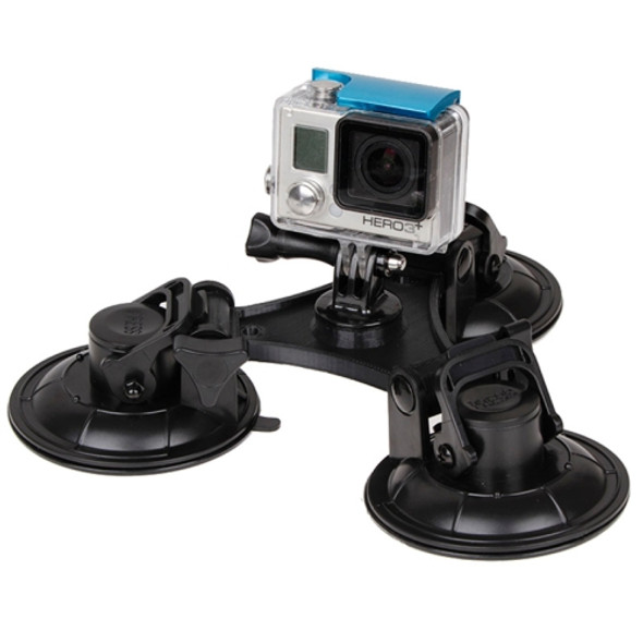 Triangle Direction Suction Cup Mount with Hexagonal Screwdriver for GoPro  NEW HERO /HERO6   /5 /5 Session /4 Session /4 /3+ /3 /2 /1, Xiaoyi and Other Action Cameras(XM70-B)(Black)
