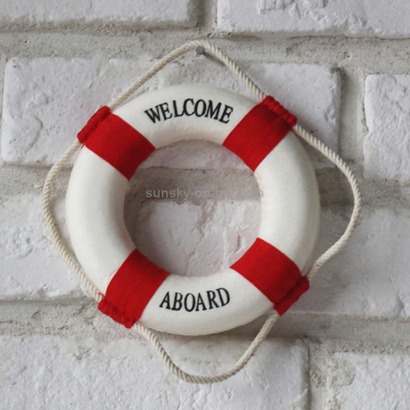 Decorative Life Ring Buoy Home Wall Door Hangings Decor, Diameter: 7cm / 14cm(Red)